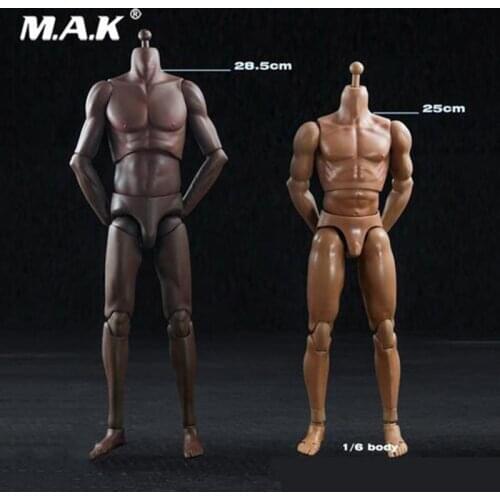 1:6 scale male man boy body super muscle sports light skin/dark skin slim body model toy for 1:6 basketball player head
