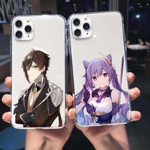 Fashion Cartoon Cute Genshin Impact Soft Silicone Phone Case Cover For iPhone 11 Pro Max X XS MAX XR 6s 7 8 Plus Cover Fundas