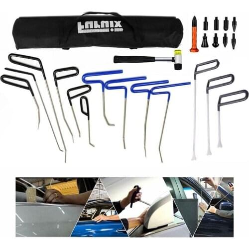 Steels Kit Rods Tools Hail Repair Kit Paintless Dent Removal Puller Sets Car Door Dings Repair Hand Tools