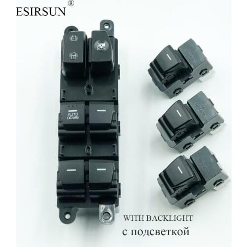 ESIRSUN Window Lifter Control Switch Assembly With Backlight Fit For 2014-2019 Hyundai Creta IX25 ,93570-C90004X ,93580-C9000