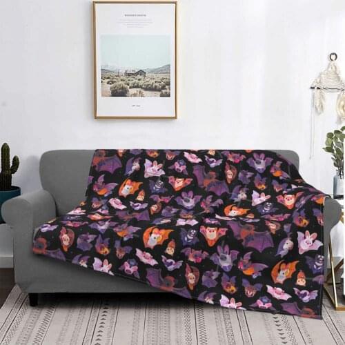 Bat Throw Blanket Bedspread Summer 150 Bed WomenS Sweatshirt Pillow Receiving Blankets For Winter Fluffy Bedding Set