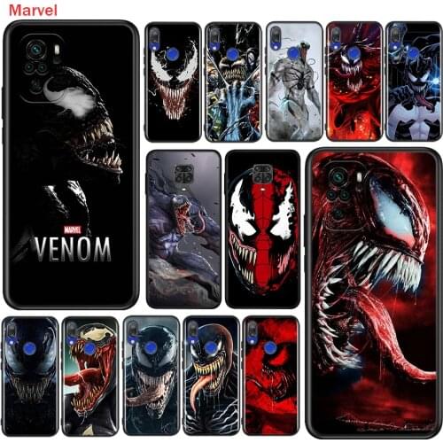 Silicone Cover Villain Marvel Venom For Xiaomi Redmi Note 10 10S 9 9S Pro Max 9T 8T 8 7 6 5 Pro 5A Phone Case