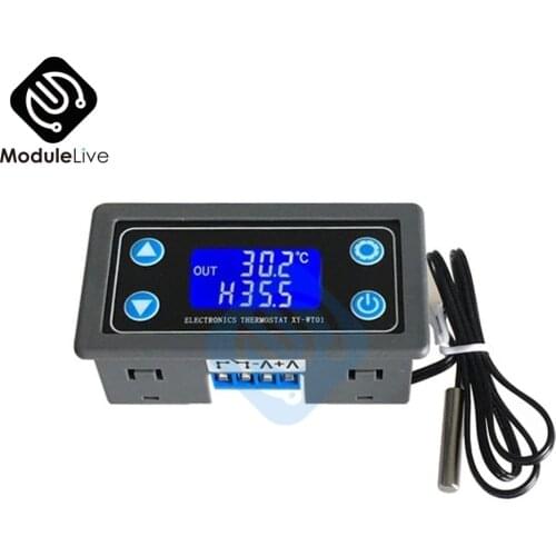 DC 6 -30V 10 A Thermostat Thermal Regulator Thermocouple NTC Temperature Sensor Relay Digital LCD Display Temperature Controller