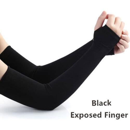 Unisex GYM Arm sleeves Sun Protective Running Men Women cycling Arm Cover Lycra Thumb Basketball Elbow Pad Fitness Sports Equip
