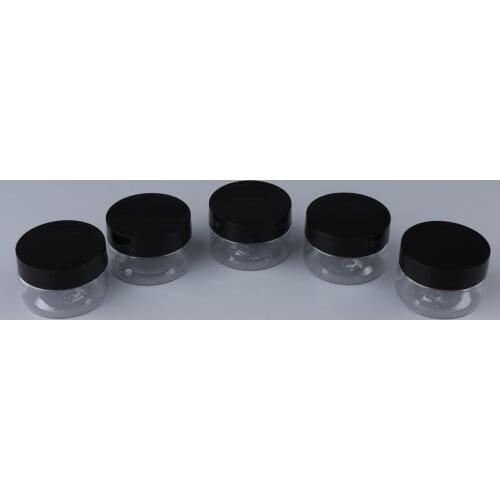 Pack of 5pcs Clear Plastic Jars with Lids for Cosmetics, Kitchen Spices, Crafts & Office - 30g