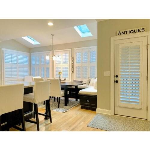 Custom Hardwood Plantation Shutters Wooden Blinds Solid Wood Shutter Louver PS202