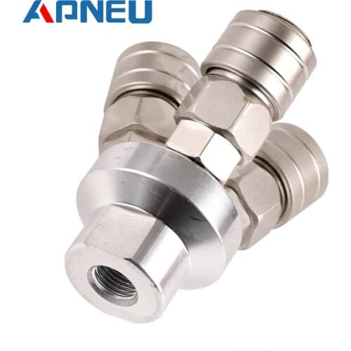 1PCS 1/4 Round Two-way Pneumatic Joint Quick-connect SMY Air Pump Compressor Fitting High Quality
