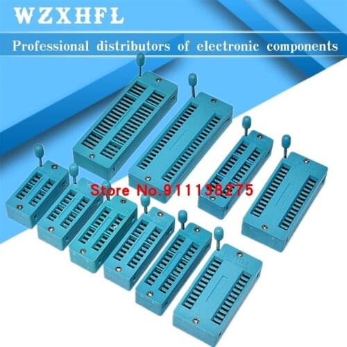 1PCS 2.54MM IC lock seat socket Test Universal ZIF sockets 14Pin 16Pin 18Pin 20Pin 24Pin 28Pin 14P 16P 18P 20P 24 28P IC socket
