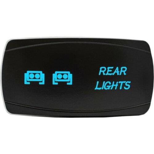 12-24V Car REAR LIGHTS 12V 20A Toggle Rocker Switch Blue LED Light 5Pin ON OFF switch for RV SUV ATV CAMPER CARAVAN