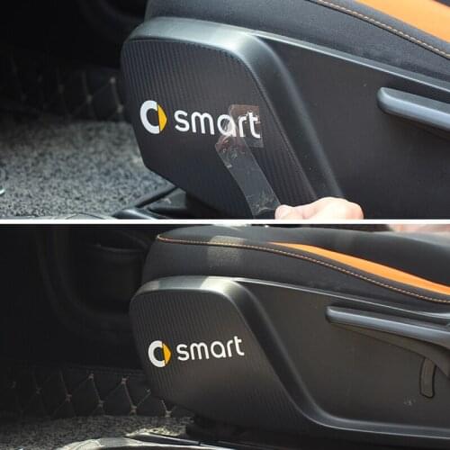 2pcs Carbon Fiber Seat Protection Sticker Anti-dirty decoration Stickers For new Smart 453 fortwo Car Modification Accessories