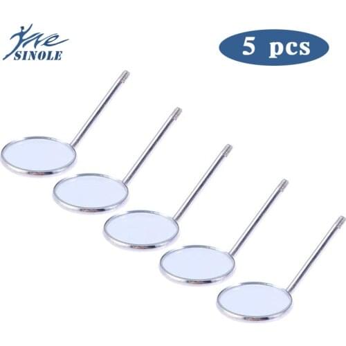 5 pcs Dental Oral Mouth Mirror Stainless Steel Dental Instruments Reflector Dentist Equipment Stainless Steel Oral Care Tool