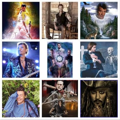 Diamond Embroidery Johnny Hallyday 5D Diy Diamond Painting Cross Stitch Supernatural Rhinestone Mosaic Kit Home Decoration