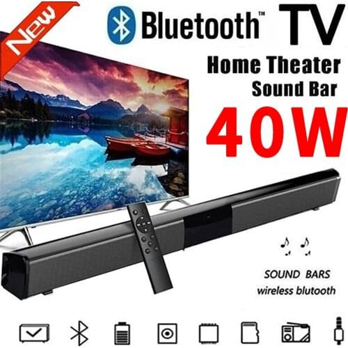 40W 20W 2020 2021 New Wireless Bluetooth Soundbar Stereo Speaker Home Theater TV Sound Bar Subwoofer Music Player