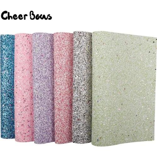 22*30CM Glitter Leather Fabric Sweet Color Synthetic Sheet For Wallpaper Covering DIY Bags Shoes Handmade Decoration Materials