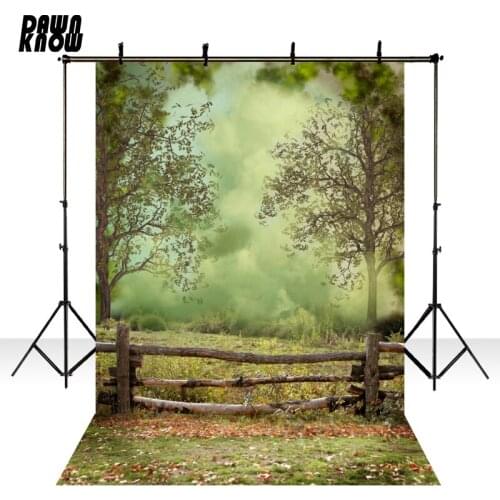 DAWNKNOW Green Tree Children Photography Background Backdrop Forest Fairy Tale Fantasy Photocall Photo Studio Props F1692