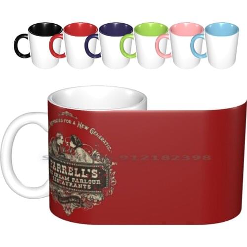 Farrells Ice Cream Parlour Ceramic Mugs Coffee Cups Milk Tea Mug Ice Cream Farrells Vintage 1900s Old Timey 1963 1800s