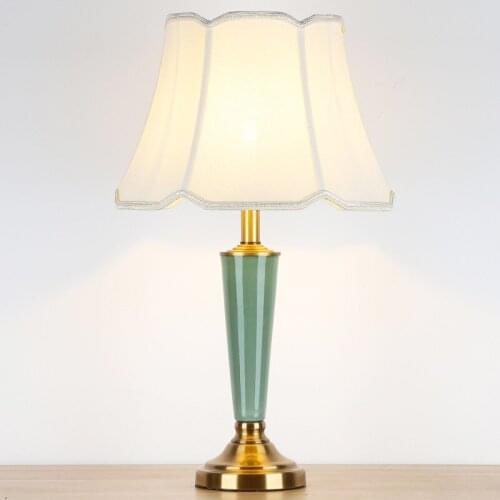 Ceramic table lamp American country modern minimalist living room study bedroom bedside lamp decorative lamp