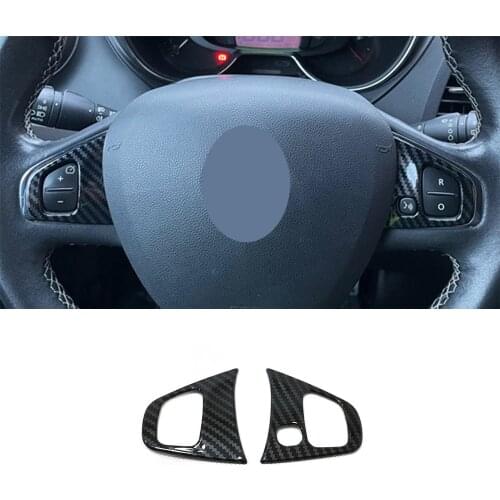 For Renault Clio 4 Clio4 2013 14 15 16 17 2018 Car Steering Wheel switch button Trim Cover ABS Carbon Fiber Interior Accessories