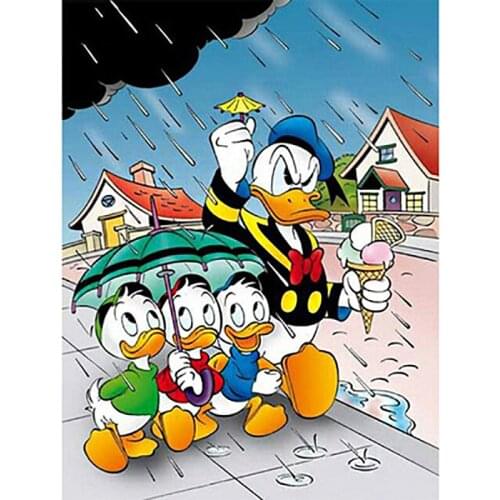 Round diamond embroidery cross stitch full diamond mosaic duck 5D DIY diamond painting childrens home decoration