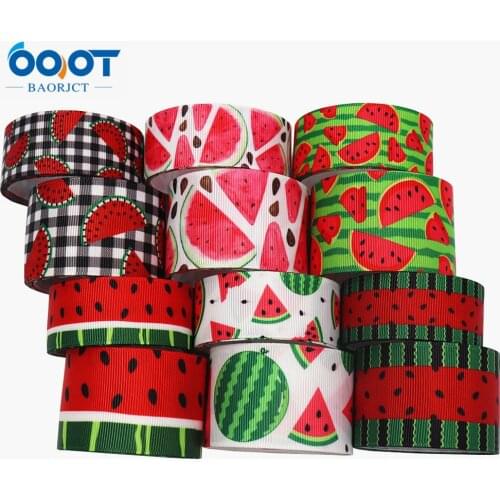 M-21409-379,25MM,38MM 10Yards Fruits Series Watermelon Printed Grosgrain Ribbons,Clothing Bow Cap DIY Decorations Materials
