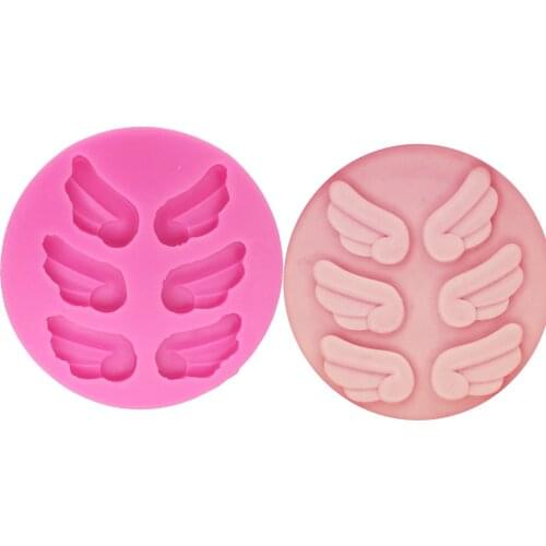 M0131 DIY Silicone Mold 3D Wings Feather Chocolate Wedding Cake Decorating Tools Fondant Baking Mould Cake Stencil