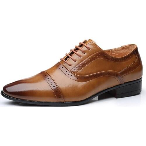 Man Business Shoes British Wind Fashion Male Wedding Dress Formal Leather Luxury Men Office Social Masculino Party Footwear