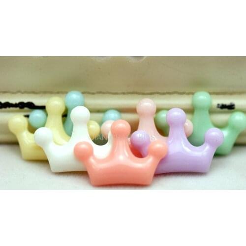 Set of 50 pcs Resin kawaii Bling mixed 26mm Flat Back Resin Crown Cabochon Cameo Covers Deco free shipping 27mm-SZ0514