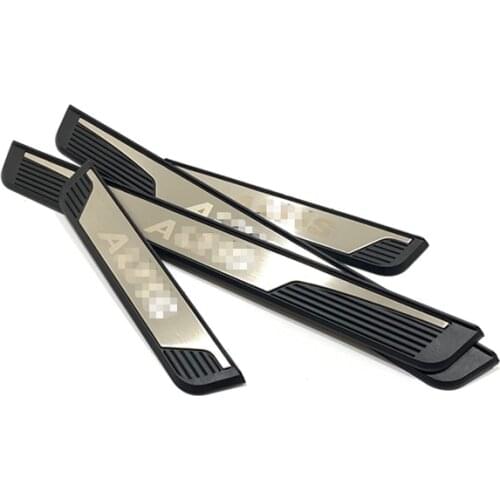 Stainless Steel For Toyota Corolla Altis Logo 2014 15 16 2017 Car Accessories Door Sill Trim Protectors Guard Cover Trim Sticker