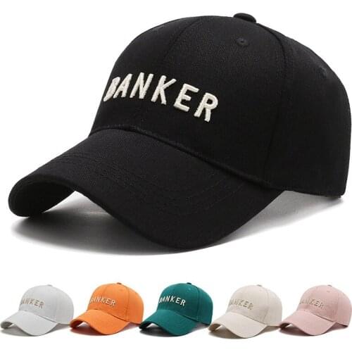 New Arrival BANKER Letter Embroidery Caps Snapback Caps Adult Baseball Cap Cool Boy Hip-hop Hats for Men Women 6 Colors Dad Hat