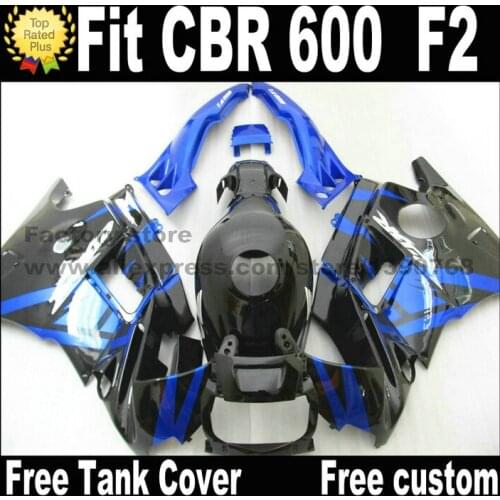 Fairing body kit for HONDA 91 92 93 94 CBR 600 F2 blue black custom CBR600 1991 1992 1993 1994 fairings bodywork SZ59