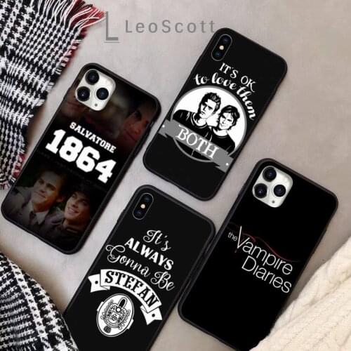 The Vampire Diaries Stefan Damon Salvatore Phone Cases for iPhone 11 12 pro XS MAX 8 7 6 6S Plus X 5S SE 2020 XR Soft silicone