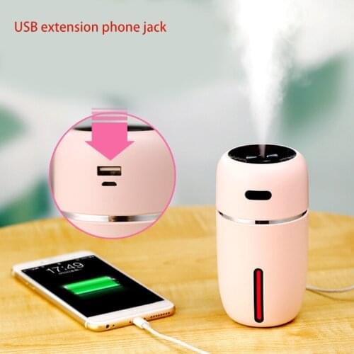 Portable USB Spray Humidifier Portable w/ Night Light Super Quiet Desk Air Humidifier Bottle Spray Humidifier for Home