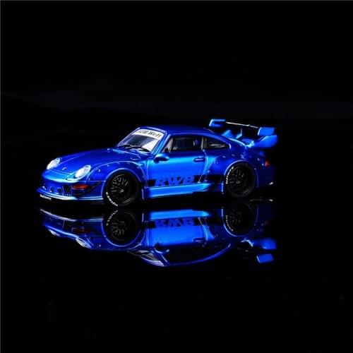 CM Model 1:64 RWB 993 Metallic blue Diecast Model Car