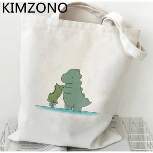 Dinosaur shopping bag shopping eco bolso recycle bag bolsa jute bag bag tote reciclaje woven foldable sac tissu