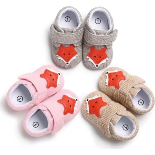 Adorable Cute Cartoon Anti-slip Prewalker Infant First Walkers Toddler Baby Boy Girl Knit Crib Shoes Soft Soled Baby Shoes