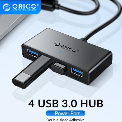 ORICO Mini USB 3.0 HUB 4 Port Power Supply OTG with Micro USB Power Interface for MacBook Laptop Tablet Computer OTG USB HUB