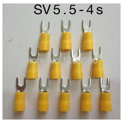 Fork cold insulated terminal SV5.5-4U Y-type crimp terminal Copper nose SV5-4
