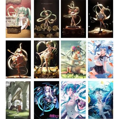 Japanese Anime Girl Miku Music Box Mechanical Art HD Print Poster Canvas Painting Bedroom Living Room Picture