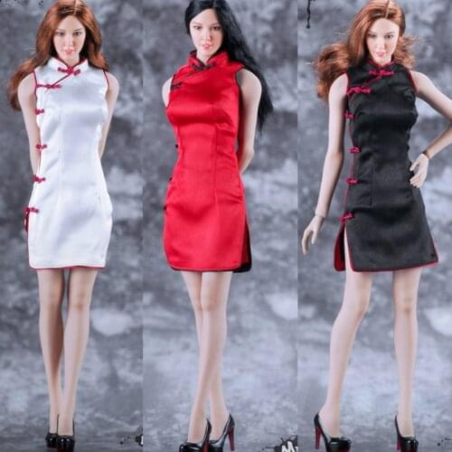 1/6 Scale Female Haipai cheongsam Short Cheongsam dress & Shoes Model for 12 inches Action figure Accessories MF-002