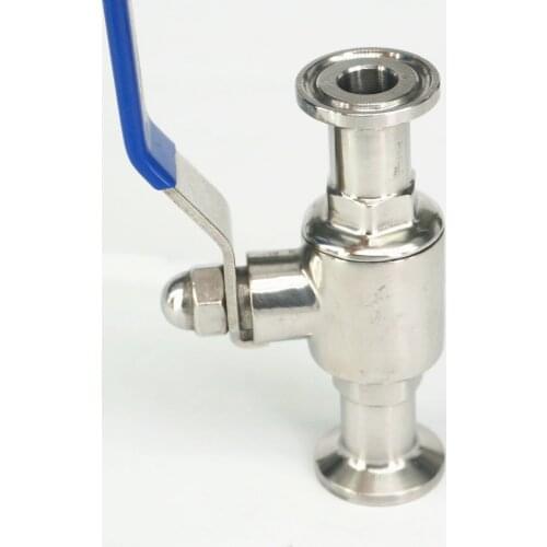 12.7mm 1/2" 304 Stainless Steel Sanitary Ball Valve 1" Tri Clamp For Homebrew Dairy Product