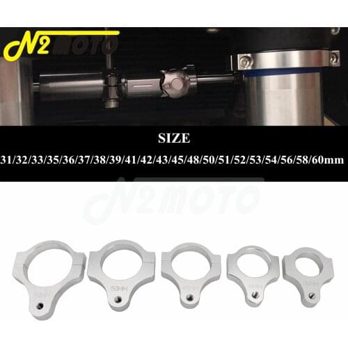 35mm 48mm 50mm 60mm Motorcycle Steering Damper Mounting Clamp Adapte CNC 6061-T6 Aluminum Universal Shock Absorber Fixed Bracket