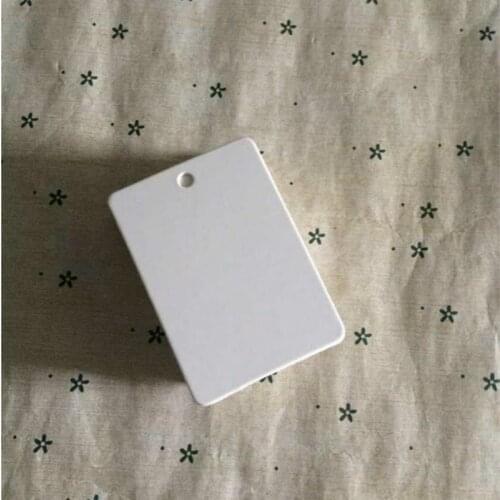4.2 * 6cm White Paper Rectangle Cardboard Label Clothing Garment Tags Words Of Blank Paper Id Card 500 Pcs/lot