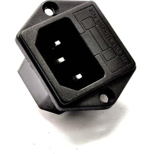 5PCS AC Socket Adapter 10A/250V 3PIN AC Power Socket Connector AC With Fuse Base 5*20MM