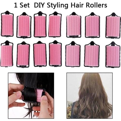 6/8Pcs Magic Sponge Foam Cushion Hair Curler Roll Hair Care Styling Stick Rollers DIY Hair Curler Twist Tool