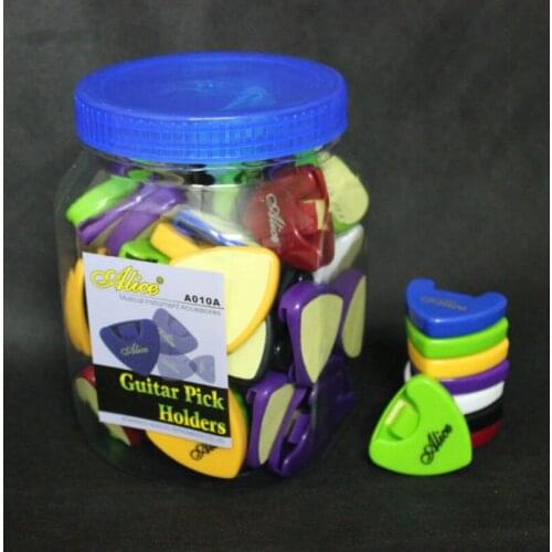 80pcs Alice A010A Box Canning Triangle Shaped Guitar Picks Holders Case Box Storage Box Self Stick Paste