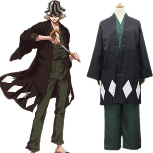 Anime BLEACH Urahara Kisuke Cosplay Costume Full Set Kimono Halloween Party Clothes
