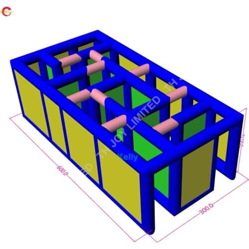 Free shipping 6*3m custom made inflatable maze tag for kids