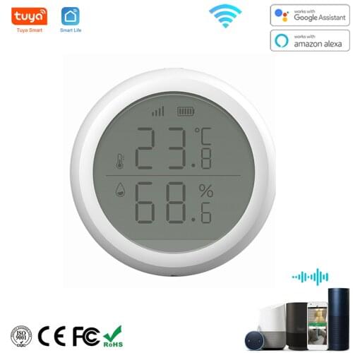 Tuya Zigbee Temperature and humidity sensor for Smart Home Works With Alexa ,Google Assistant reuqested Tuya ZigBee Hub