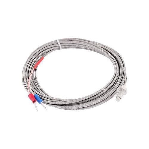 K Type 0-600C M6 Thread Dia 1mm Pitch Thermocouple Sensor 5M Length