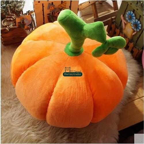 Dorimytrader 42cm Big Soft Cute Simulated Pumpkin Plush Cushion Toy Cartoon Pillow Kids Play Doll Baby Present DY60663